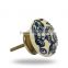 Ceramic Ethnic Blue Design Knob