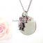 Hotselling Stainless Steel Crystal Girl Charm Pendant With Zircon