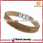 2016 new fashion style leather wrap crystal bracelet for gift in hot sale
