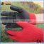 BSSAFETY Softtextile red cotton knitted black latex coated work gloves