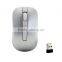 White gaming mouse slim 2.4G wireless Mouse with USB receiver