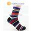 Fashion Mens Cotton Casual Socks, Soft Color Stripe Socks, Ankle Short Socks