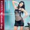 Wholesale Black Crochet Body Stocking Skirt Woman Sexy Lingerie