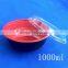 Red Disaposable Plastic Soup Bowl with Clear Lid