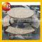 Garden round marble dining table set for outdoor furniture