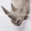 Resin modern wall animal head sculpture rhinoceros wall decoration