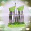 BSCI audit factory glass herb jar set with revolving stand