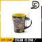 Drinkware ceramic mug with spoon in handle, thermos coffee mugs