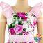 fashion summer floral baby girls flutter sleeve dress
