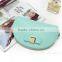 Cosmetic Bag Brass Zipper Top Good PU Leather Hard Cosmetic Bag With Lining