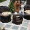 Classical design rattan outdoor sofa set/PE wicker coffee table and chairs