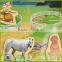 wholesale 23 pieces wooden Christmas puzzles kids magnetic Christmas puzzles children wooden Christmas puzzles W14J003
