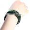 PU Leather Bracelet, Hot Sale Gift Leather with Crystal Gem Decoration