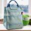 600D Stripe Cooler Bag With Tote Hand for Ladies