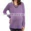 Plus size muslim women clothing Polyester / linen Long Sleeve Scoop Neck Maternity Tee Maternity Sportswear