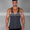quality blended cotton gym heather stringer front grande singlets