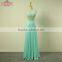 Long Floor-length A Line Beaded Bridesmaid Dress