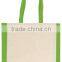 Full Color Print Tote Bag With Side Accents - made from 6 oz. basic cotton, measures 16"H x 15"W x 3"D and comes with your logo.