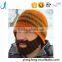 100% Acrylic Funny Knitted Men's Winter Ski Face Mask Beard Beanie Hat