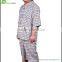 men's yarn dyed check pyjamas pants 100% cotton,men's grid shawl collar design nightwear,sleepwearGVXF0012