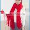 Lady's fashion multi functional knitted acrylic shawl scarf