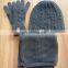 Sharrefun Soild color 100% Cashmere hat scarf glove sets Price