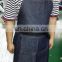 high quality demin or jean apron in dark blue color with pocket