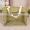 Green Handle Shoulder Jute Eco-friendly Reusable Bag