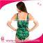 Wholesale One Piece green leaves Digital Print Mature Women Swimsuits