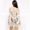 Ananas detail white net dress for beach