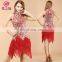 New arrival embroidery sequins tassel latin dance dress L-7076#