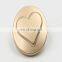 High-grade 1 Hole Heart Metal Shank Buttons for Fashion Suits Coats