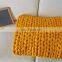 Wholesale Chunky Knit Wool Weighted Blanket Handmade Custom chunky knit blanket throw