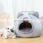 I@home Amazon Warm Round Semi-closed Cozy Luxurious Plush Cat Nest Bed for Cat