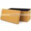 Customized factory wholesale modern faux linen folding storage stool storage bench for living room