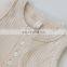 Unisex Baby Clothes Button Up Solid Ribbed Baby Romper Baby Bodysuit