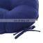 Dark Blue Solid Seat Cushion Tufted Thicken Pillow Seat Corduroy Chair Pad Tatami Floor Cushion