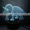 Triceratops 3D LED Lamp dinosaur fans gifts movie Figure Light Colorful Decorative Night Light Kid Christmas Boy teenager Gift