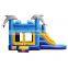 Commercial Children Bouncy Castle Dolphin Bounce House With Water Slide Pool