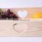 Custom logo and painted color cut out heart wooden tray