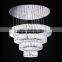 Eight Rings Luxury Led Pendant Light Fixture K9 crystal chandeliers for dining room