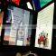 3 pages lighting foldable portable battery operated acrylic material led restaurant menu