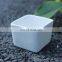 wholesale creative simple square white zakka ceramic succulent plant pot for garden/balcony/desktop