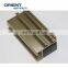 Hot selling  silver and champagne color aluminum sliding windows profiles