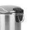 Thin lid soft close bin 3L 5L 12L household pedal bin waste can kitchen stainless steel pedal