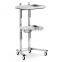 Adjustable Rolling Hair salon trolley with wheels for barber shop beauty salon tray cart hair station equipment furniture