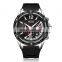 MEGIR 2083G Men's Fashion&Casual Watch Quartz Movement Leather Band Business Watch Auto Date 24-hours Hand Led Silicon Watch