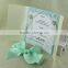 Customized Gate Fold New Lace Inside Handmade Elegant Wedding Cards