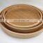 Xiangteng wholesale 100% organic natural wooden bamboo roll tray with handle bamboo round tray