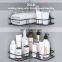Corner Shower Caddy  Bathroom Shelf with 8 Pack Powerful Adhesive Hooks